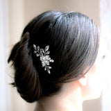 Simple crystal bridal hair comb - OPHELIA - Treasures by Agnes