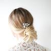 Simple crystal Bridal hair comb with white opal - STEVIE - Treasures by Agnes