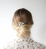 Simple crystal Bridal hair comb with white opal - STEVIE - Treasures by Agnes