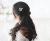 Simple crystal Bridal hair comb with white opal - STEVIE - Treasures by Agnes