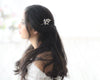 Simple crystal Bridal hair comb with white opal - STEVIE - Treasures by Agnes