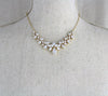 Simple crystal cluster Bridal necklace and earring set - AUBREE - Treasures by Agnes