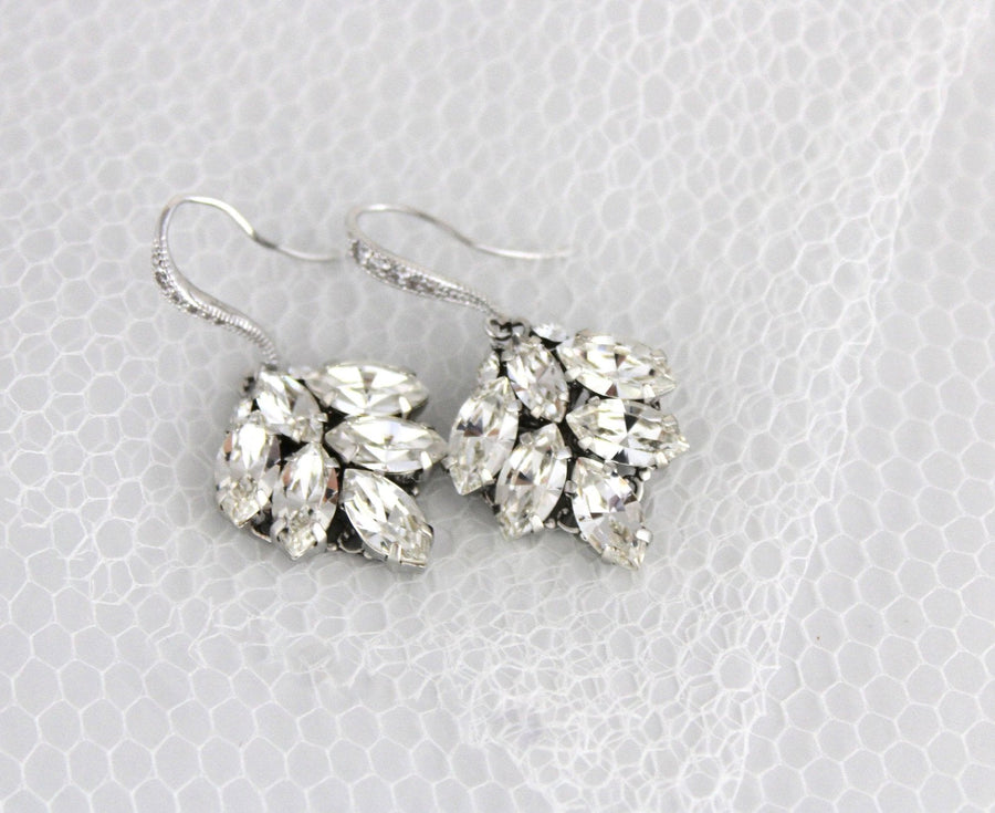 Simple Dangle Bridal earrings - PHOEBE - Treasures by Agnes