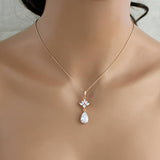 Simple Rose gold Back necklace - EMMA - Treasures by Agnes