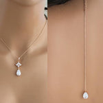 Simple Rose gold Back necklace - EMMA - Treasures by Agnes