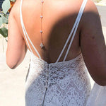 Simple Rose gold Bridal Backdrop necklace for Bride - DIVINE - Treasures by Agnes