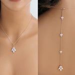 Simple Rose gold Bridal Backdrop necklace for Bride - DIVINE - Treasures by Agnes