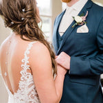 Simple Rose gold Bridal Backdrop necklace for Bride - DIVINE - Treasures by Agnes