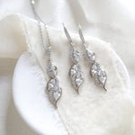 Simple silver necklace and earring SET - HADLEY