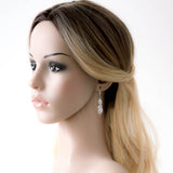 Simple Rose gold necklace and earring SET - HADLEY