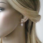 Simple rose gold bridal necklace and earrings set - LAUREN - Treasures by Agnes