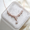 Simple rose gold bridal necklace - MAGNOLIA - Treasures by Agnes