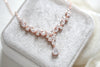 Simple rose gold bridal necklace - MAGNOLIA - Treasures by Agnes