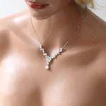 Simple rose gold bridal necklace - MAGNOLIA - Treasures by Agnes