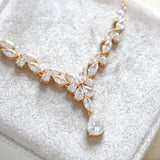 Simple rose gold bridal necklace - MAGNOLIA - Treasures by Agnes