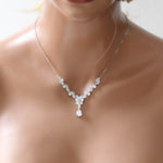 Simple rose gold bridal necklace - MAGNOLIA - Treasures by Agnes