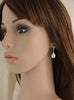 Simple rose gold crystal drop bridal earrings - NORAH - Treasures by Agnes