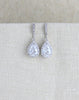 Simple rose gold crystal drop bridal earrings - NORAH - Treasures by Agnes