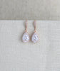 Simple rose gold crystal drop bridal earrings - NORAH - Treasures by Agnes