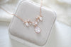 Simple rose gold cubic zirconia bridal necklace - APRILLE - Treasures by Agnes