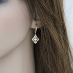 Simple Rose gold drop bridal or bridesmaid earrings - ADDIA - Treasures by Agnes