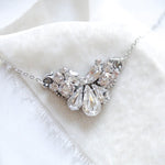 Simple Vintage style Crystal Wedding necklace - LANEY - Treasures by Agnes