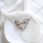 Simple Vintage style Crystal Wedding necklace - LANEY - Treasures by Agnes