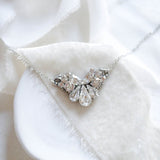 Simple Vintage style Crystal Wedding necklace - LANEY - Treasures by Agnes