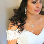 Simple Vintage style Crystal Wedding necklace - LANEY - Treasures by Agnes
