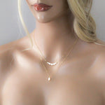 Single pearl necklace with gold filled chain - DEMI - Treasures by Agnes