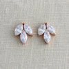 Small or Large Rose gold CZ stud Bridal earrings - LAUREN - Treasures by Agnes