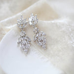Small rose gold cubic zirconia Bridal earrings - KRISTEN - Treasures by Agnes
