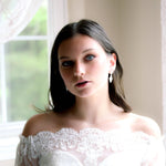 Small rose gold cubic zirconia Bridal earrings - KRISTEN - Treasures by Agnes
