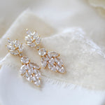 Small rose gold cubic zirconia Bridal earrings - KRISTEN - Treasures by Agnes