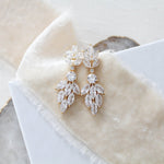 Small rose gold cubic zirconia Bridal earrings - KRISTEN - Treasures by Agnes