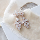 Small rose gold cubic zirconia Bridal earrings - KRISTEN - Treasures by Agnes