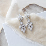 Small rose gold cubic zirconia Bridal earrings - KRISTEN - Treasures by Agnes