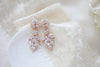 Small rose gold cubic zirconia Bridal earrings - KRISTEN - Treasures by Agnes