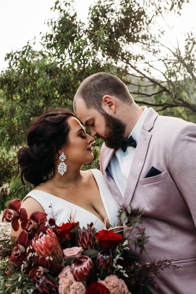 Statement Bridal Crystal Earrings - SADIE - Treasures by Agnes