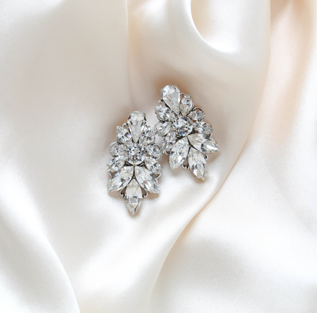 Statement Bridal earrings, Special occasion earrings - LARA– Treasures ...