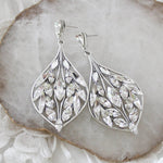 Statement crystal Chandelier earrings for Bride - LAYLAH - Treasures by Agnes
