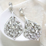Statement crystal Chandelier earrings for Bride - LAYLAH - Treasures by Agnes