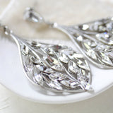 Statement crystal Chandelier earrings for Bride - LAYLAH - Treasures by Agnes