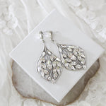 Statement crystal Chandelier earrings for Bride - LAYLAH - Treasures by Agnes