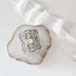 Statement Wedding cuff bracelet with Austrian crystals - RAYNE - Treasures by Agnes