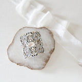 Statement Wedding cuff bracelet with Austrian crystals - RAYNE - Treasures by Agnes
