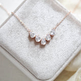 Teardrop cubic zirconia necklace - GEMMA - Treasures by Agnes