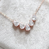 Teardrop cubic zirconia necklace - GEMMA - Treasures by Agnes