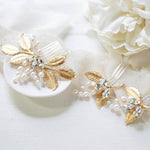 Three piece crystal bridal hair comb set -DAWN - Treasures by Agnes