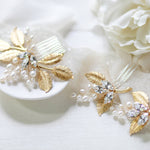 Three piece crystal bridal hair comb set -DAWN - Treasures by Agnes